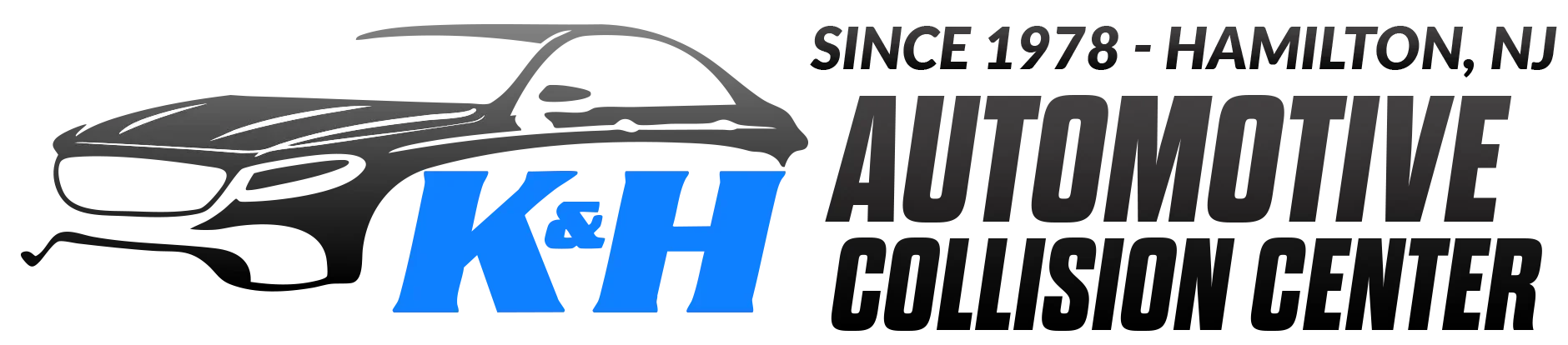 Brand logo with a stylized black car outline above bold blue 'KH' letters.