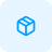 Blue rounded-square app icon with a small white circular badge in the top-left corner