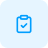 User profile icon on blue square button (profile/account)
