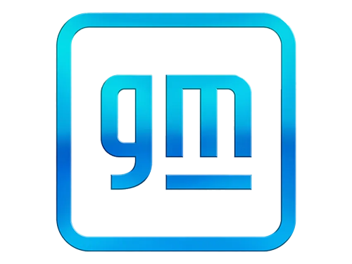 Blue rounded-square logo featuring the lowercase letters 'gm' in a glossy 3D gradient.