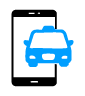 Smartphone with a blue folder icon overlaid, representing mobile files or documents